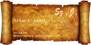 Sztari Judit névjegykártya
